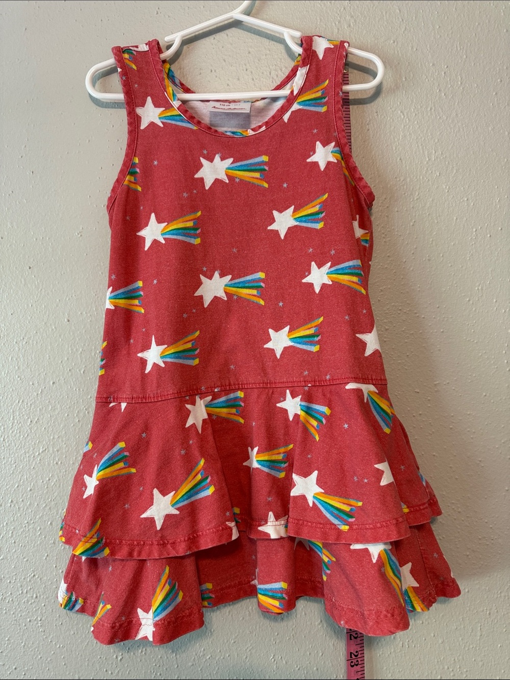 Hanna Andersson Red Shooting Star Tiered Sundress